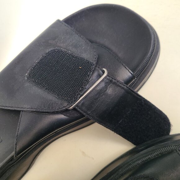 MIA 80's Chunky Platform Slide Black Sandals US 8.5 Retro Style - Picture 7 of 16